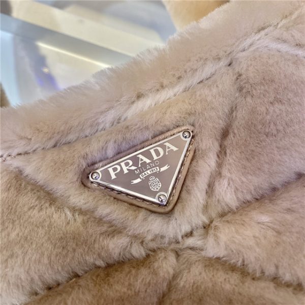 Prada Quilted Shearling Tote Bag (Varied Colors) 1BG378 - Image 44