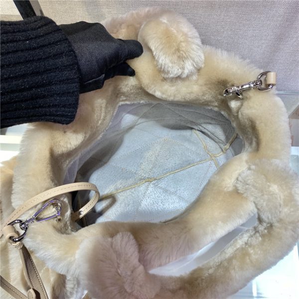 Prada Quilted Shearling Tote Bag (Varied Colors) 1BG378 - Image 46