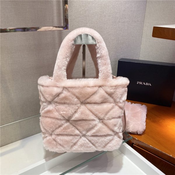 Prada Quilted Shearling Tote Bag (Varied Colors) 1BG378 - Image 24