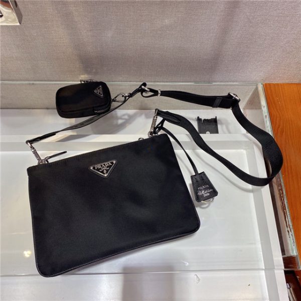 Prada Nylon Re-Edition 2000 Shoulder Bag Black 1BH046 - Image 4