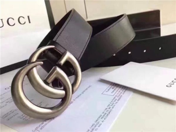 Gucci Leather Belt Replica with Double G Buckle (Varied Colors) - Image 12