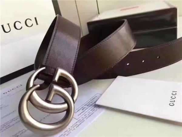 Gucci Leather Belt Replica with Double G Buckle (Varied Colors) - Image 39