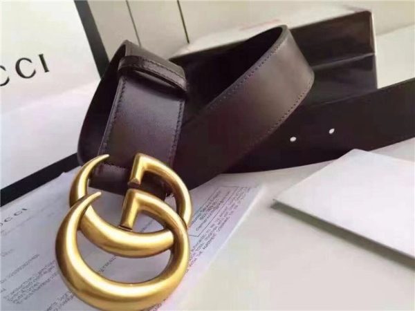 Gucci Leather Belt Replica with Double G Buckle (Varied Colors) - Image 48