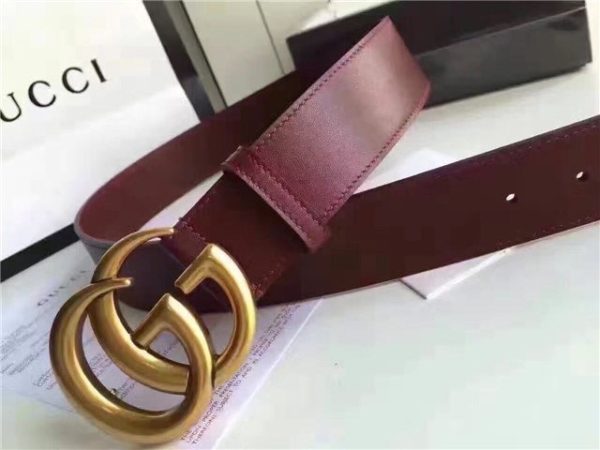 Gucci Leather Belt Replica with Double G Buckle (Varied Colors) - Image 57