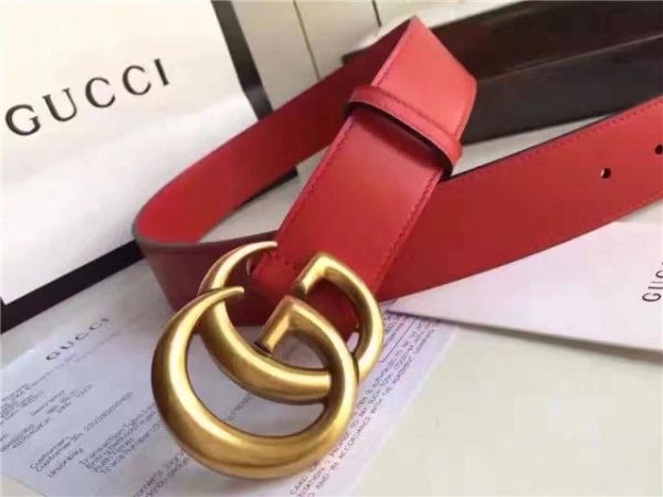 Gucci Leather Belt Replica with Double G Buckle (Varied Colors) - Image 75