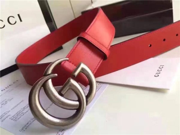 Gucci Leather Belt Replica with Double G Buckle (Varied Colors) - Image 84
