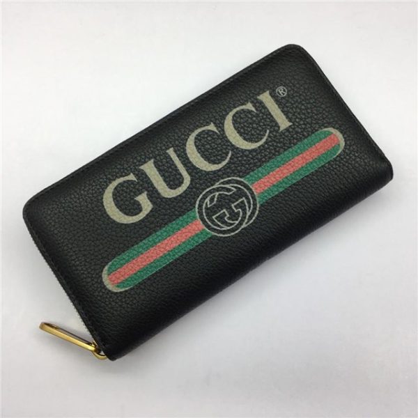 Gucci Print Leather Zip Around Wallet (Varied Colors) - Image 3
