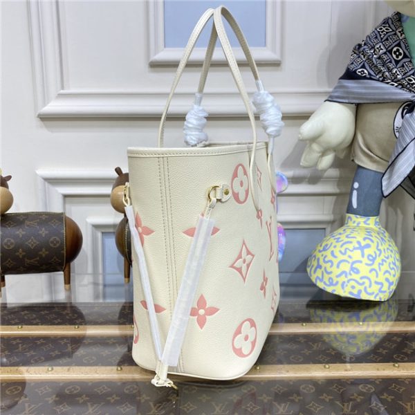 Louis Vuitton Neverfull MM Creme/Rose Trianon - Image 3