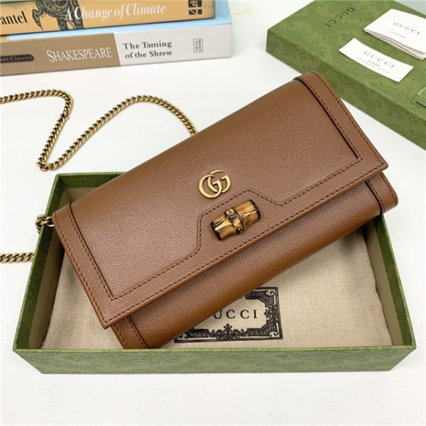Gucci Diana Chain Wallet With Bamboo (Varied Colors) - Image 20