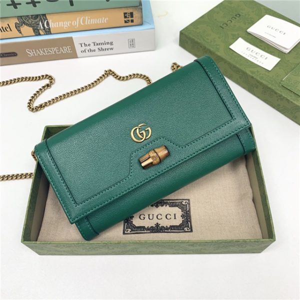 Gucci Diana Chain Wallet With Bamboo (Varied Colors) - Image 29