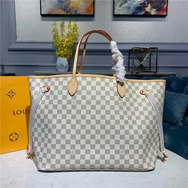 Louis Vuitton Damier Azur Replica Neverfull GM Rose Ballerine N41604