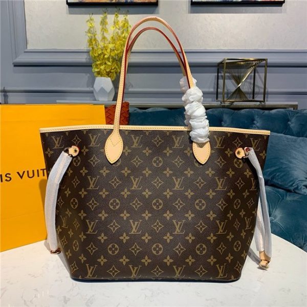 Louis Vuitton Monogram Neverfull MM Beige Replica Bag M40995