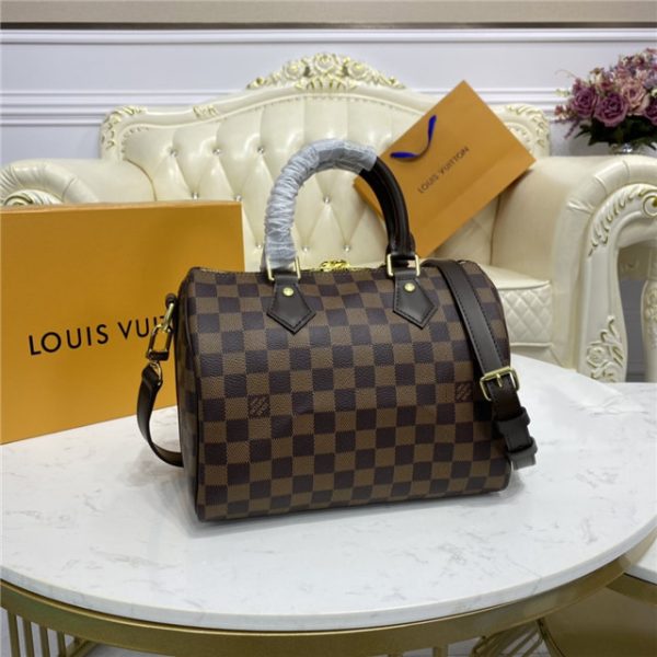 Louis Vuitton Speedy Bandouliere 25 Damier Ebene Cherry N41368 - Image 4