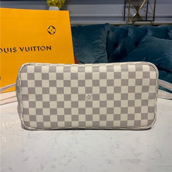 Louis Vuitton Damier Azur Neverfull Replica MM Rose Ballerine N41605 - Image 5