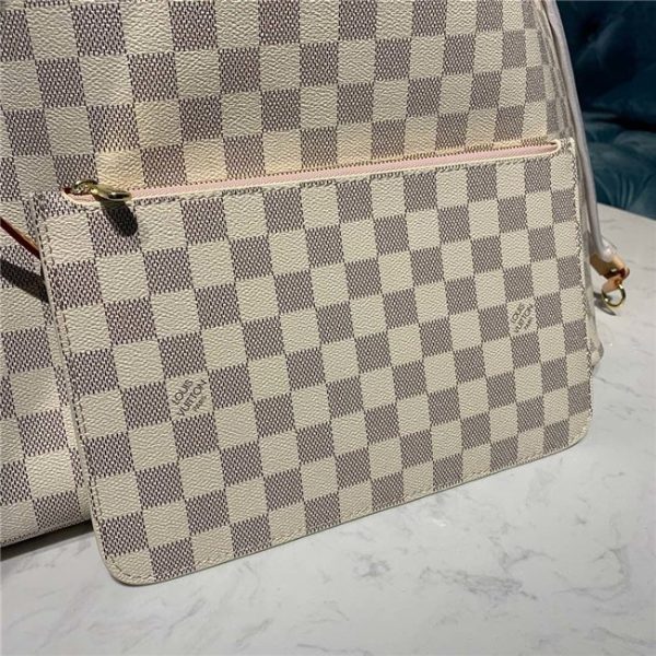 Louis Vuitton Damier Azur Replica Neverfull GM Rose Ballerine N41604 - Image 6