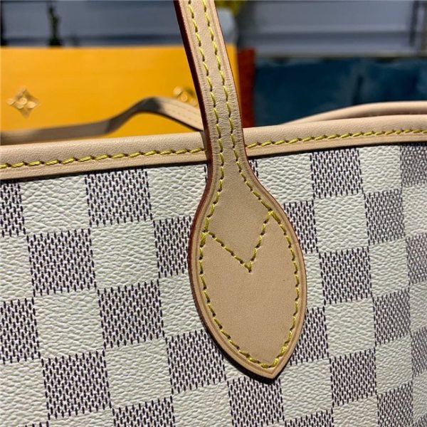 Louis Vuitton Damier Azur Neverfull Replica MM Rose Ballerine N41605 - Image 7