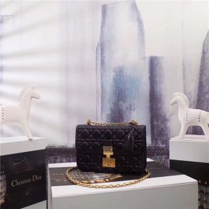 Dior "Dioraddict" Medium Flap Bag 55039 Black