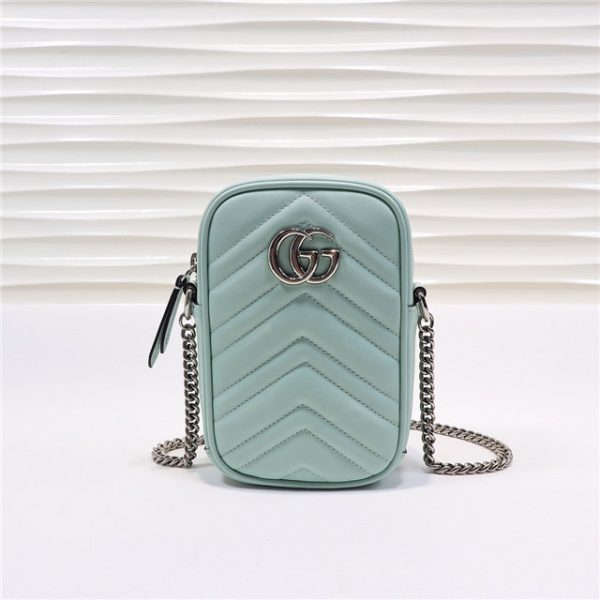 Gucci GG Marmont Mini Bag 598597 Green