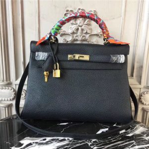 Hermes Kelly bag 32cm Black w/Gold