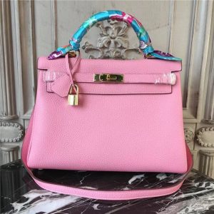 Hermes Kelly bag 32cm Pink w/Gold