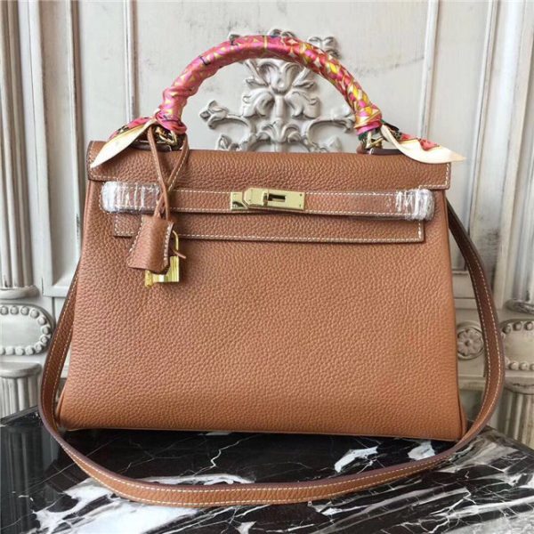 Hermes Kelly bag 32cm Tan w/Gold