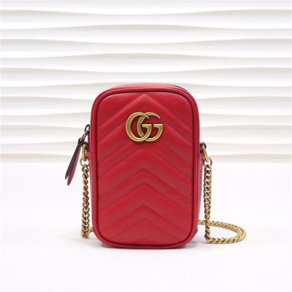 Gucci GG Marmont Mini Bag 598597 Red