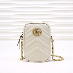 Gucci GG Marmont Mini Bag 598597 White