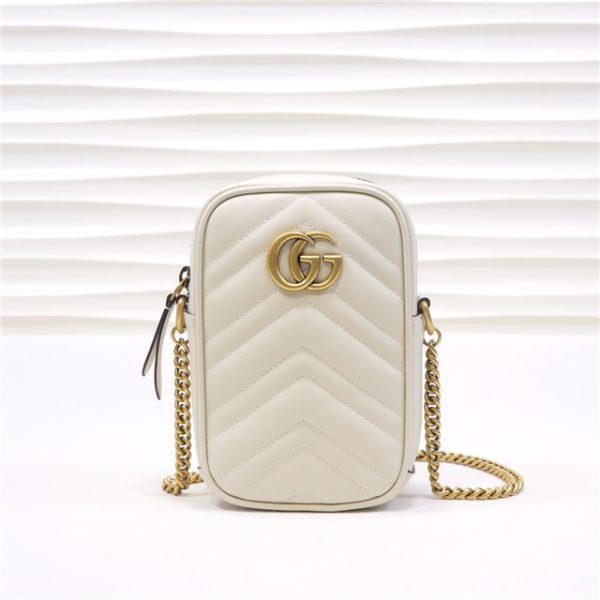 Gucci GG Marmont Mini Bag 598597 White