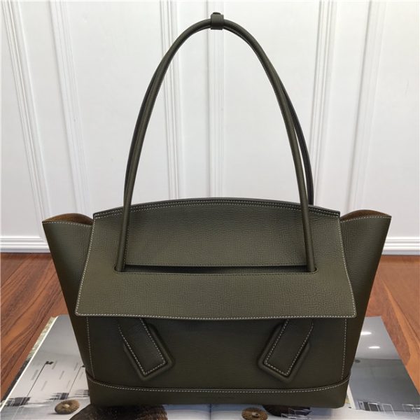 Bottega Veneta Arco 48 Bag 7455 Green Grainy Calfskin