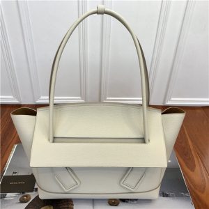 Bottega Veneta Arco 48 Bag 7455 White Grainy Calfskin