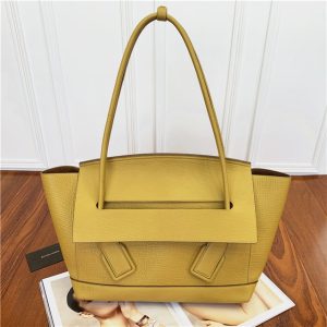 Bottega Veneta Arco 48 Bag 7455 Yellow Grainy Calfskin