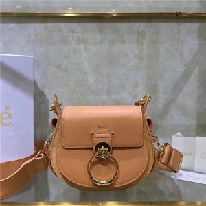 Chloe Small Tess bag 28818 Bleached Brown shiny & suede calfskin