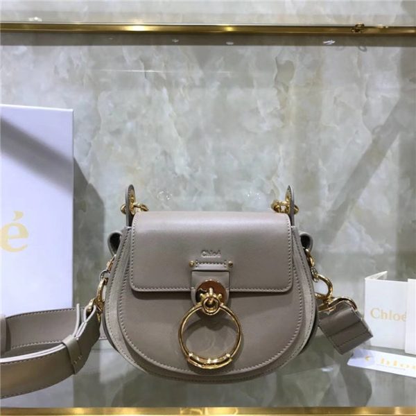 Chloe Small Tess bag 28818 Motty Grey shiny & suede calfskin