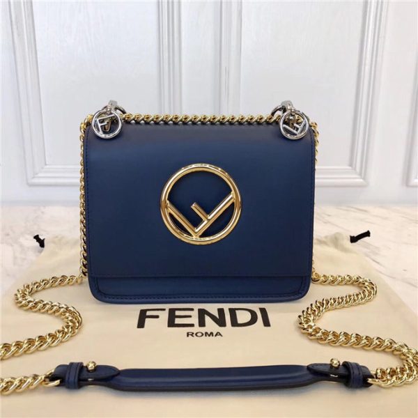 Fendi Kan I small leather bag 55301 Blue