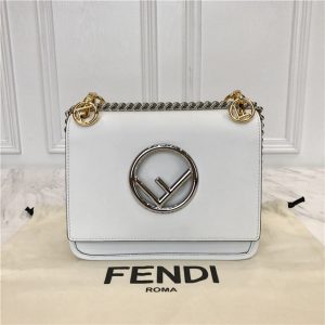 Fendi Kan I small leather bag 55301 White