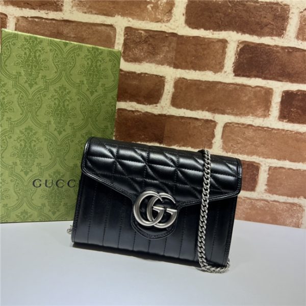 Gucci GG Marmont matelasse Mini Bag 474575B Black