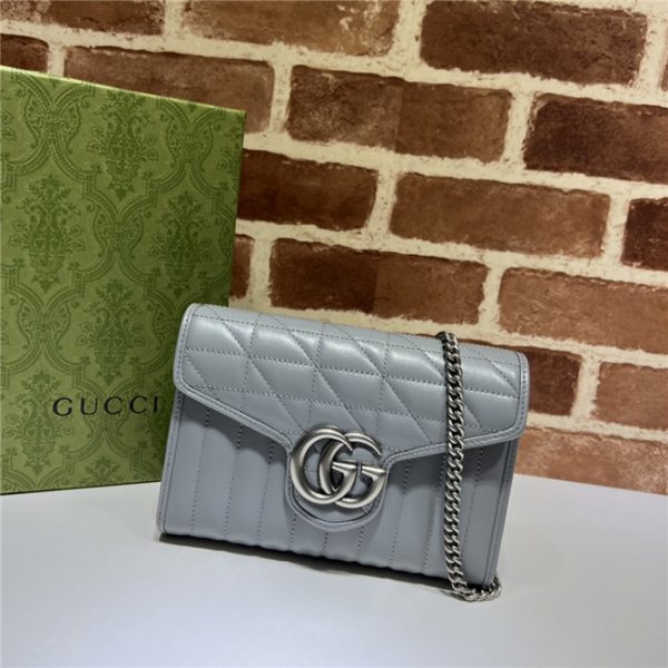 Gucci GG Marmont matelasse Mini Bag 474575B Grey