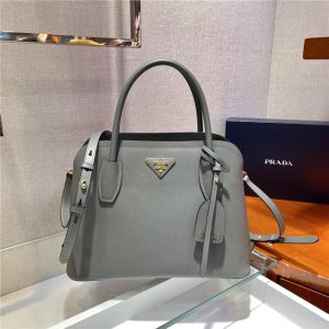 Prada Matinee Handbag 1BA295 Gray