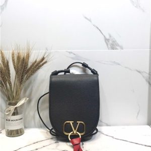 Valentino Medium Vring Crossbody Bag 8860 Black