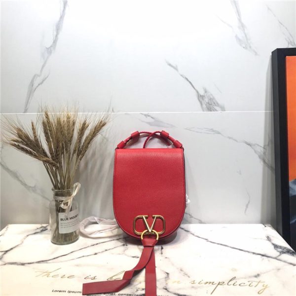 Valentino Medium Vring Crossbody Bag 8860 Red