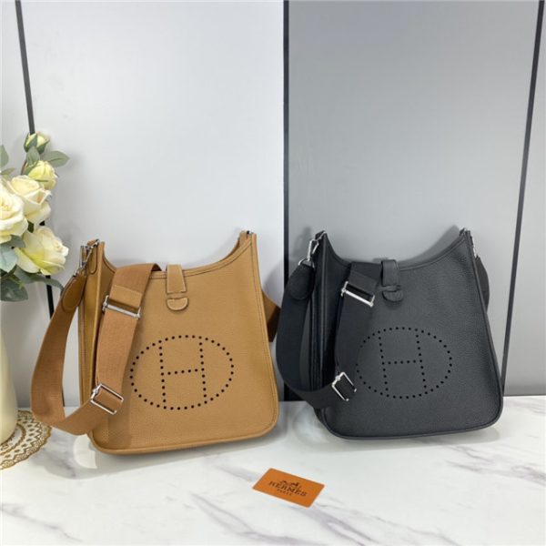 Hermes Evelyne PM Shoulder Bag Clemence 1189 (Varied Colors) - Image 13
