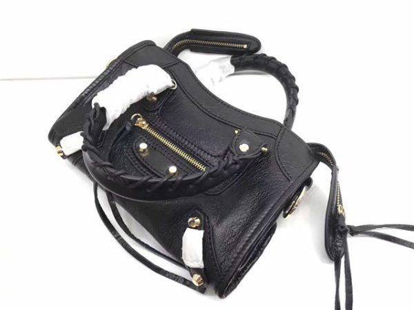 Balenciaga Classic Mini Lambskin City Tote Bag (Varied Colors) - Image 12