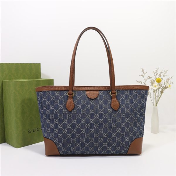 Gucci Ophidia Medium Tote With Web 631685 (Varied Colors) - Image 4