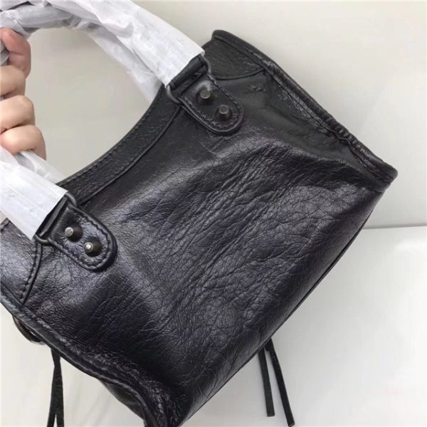 Balenciaga Classic Mini Lambskin City Tote Bag (Varied Colors) - Image 5
