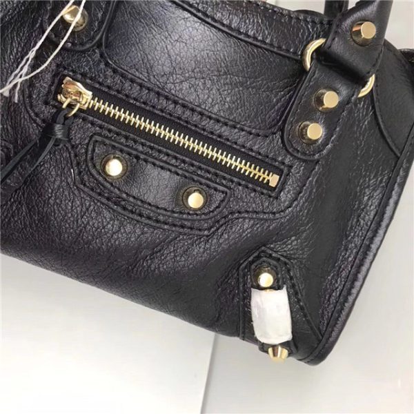 Balenciaga Classic Mini Lambskin City Tote Bag (Varied Colors) - Image 14