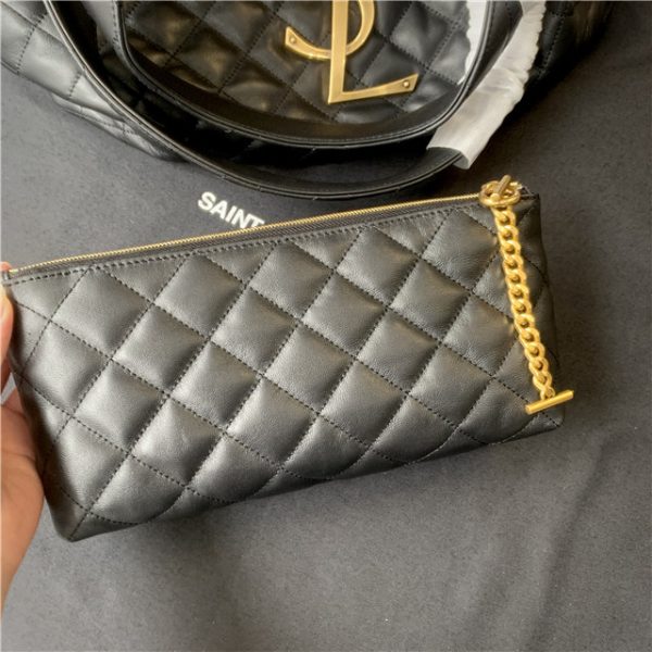 YSL Icare Maxi Shopping Bag 698651 Black - Image 7
