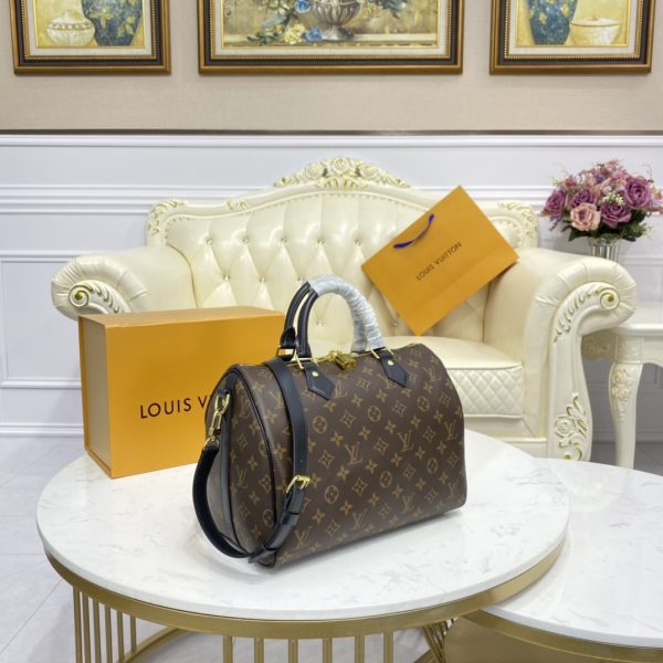 Louis Vuitton Speedy Bandouliere 30 Monogram Black M41112 - Image 3