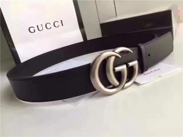 Gucci Leather Belt Replica with Double G Buckle (Varied Colors) - Image 13