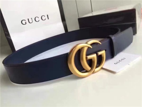 Gucci Leather Belt Replica with Double G Buckle (Varied Colors) - Image 22