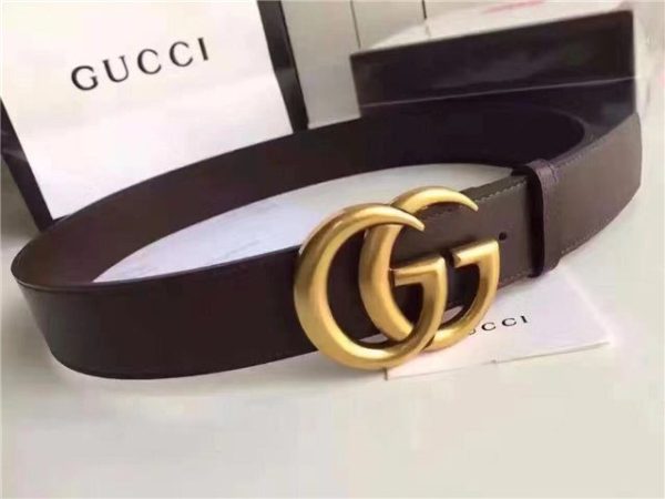 Gucci Leather Belt Replica with Double G Buckle (Varied Colors) - Image 49